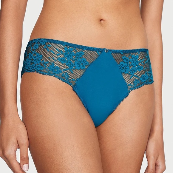 Victoria's Secret Love Cloud Lace Hiphugger Panty Blue Sapphire XS NEW - Picture 5 of 7